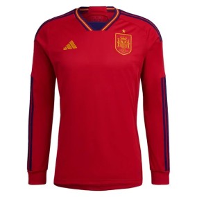 Prima Maglia Spagna Mondiali 2022 Manica Lunga